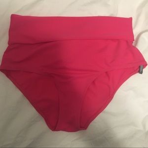 Aerie Fold Over Bikini Bottom in Pink